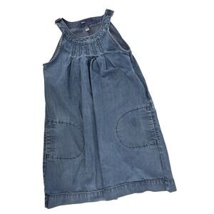 Gap Kids Girls Classic Denim Dress Blue ALine Pockets Size L 10